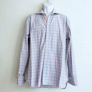 Ted Baker Endurance Ted's Classic Fit 16.5 Button Up Shirt Cuff Sleeve Cufflinks